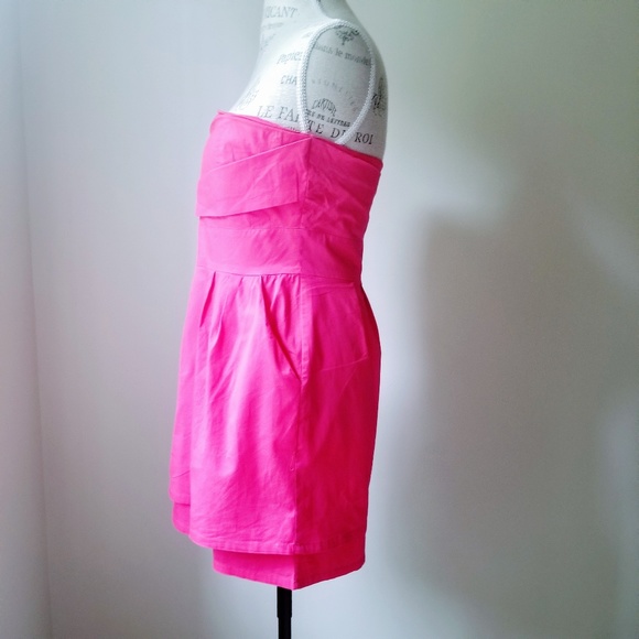Ya | One Shoulder Hot Pink Mini Dress with Pockets - Picture 5 of 8
